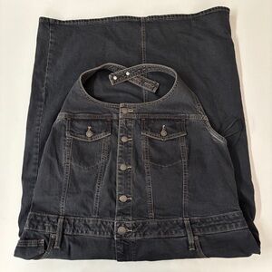 Universal Thread Women’s Black Denim Halter Midi Dress, Size 17